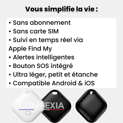 Comfexia™ – Traceur GPS Enfant Sans Abonnement Suivi Précis en Temps Réel, IOS