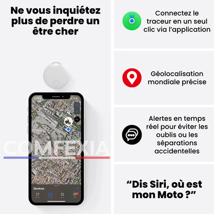 Comfexia™ – Traceur GPS Moto Sans Abonnement Ultra-Précis, Compatible Android & iOS
