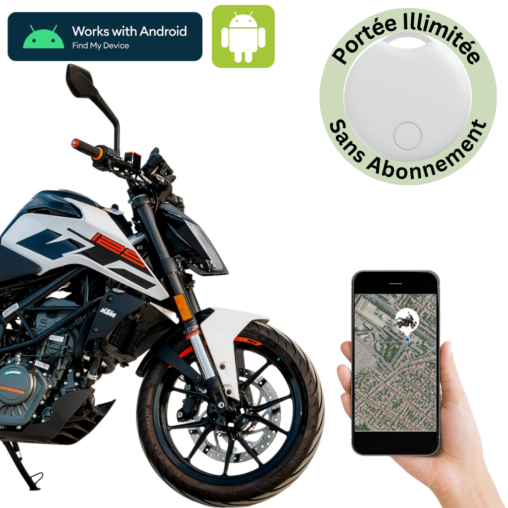 Comfexia™ – Traceur GPS Moto Sans Abonnement Ultra-Précis, Compatible Android & iOS