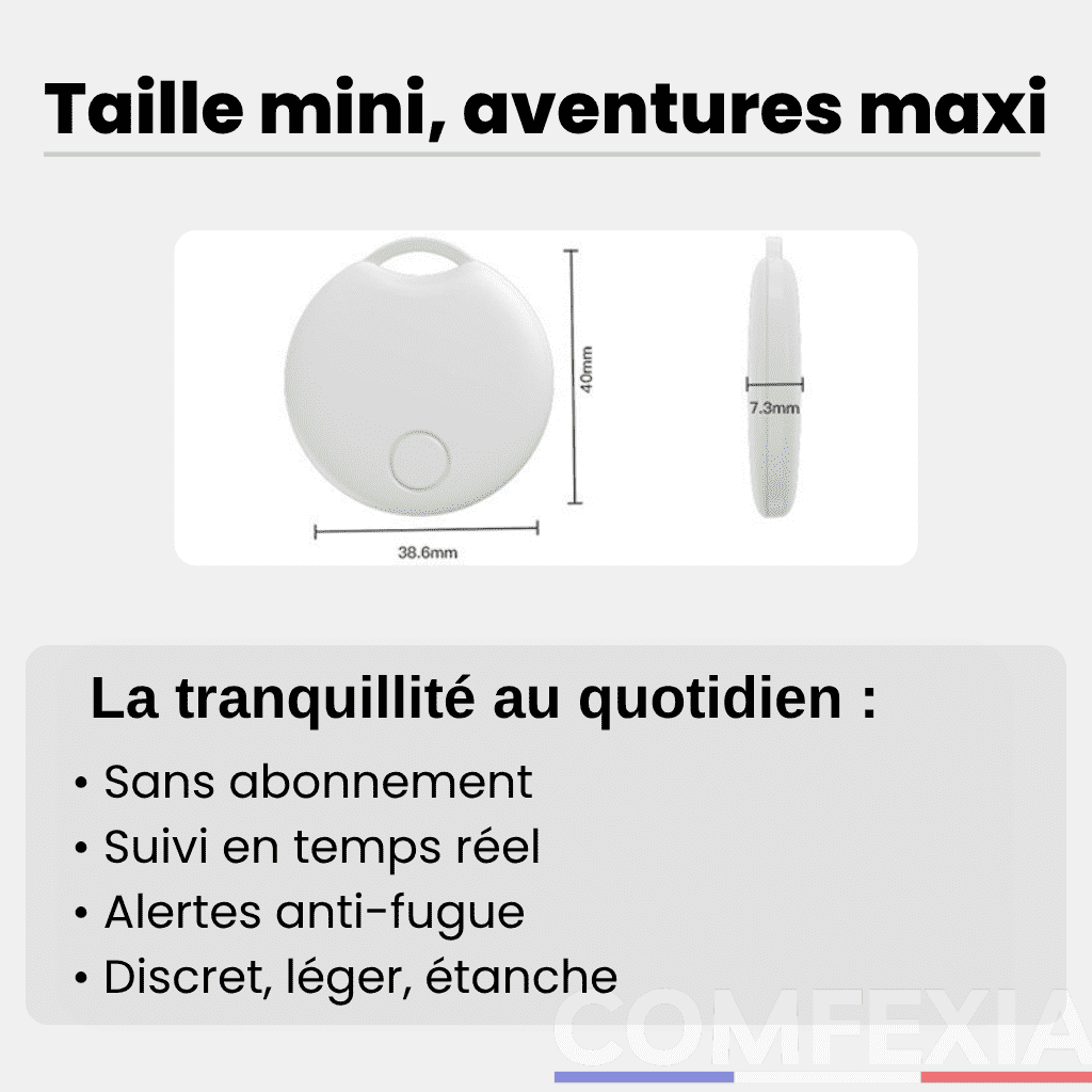 Comfexia™ – Traceur GPS Moto Sans Abonnement Ultra-Précis, Compatible Android & iOS