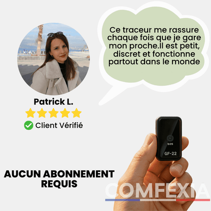 Comfexia™ – Traceur GPS Personnes Sans Abonnement, Assurez la Sécurité de Votre Proche