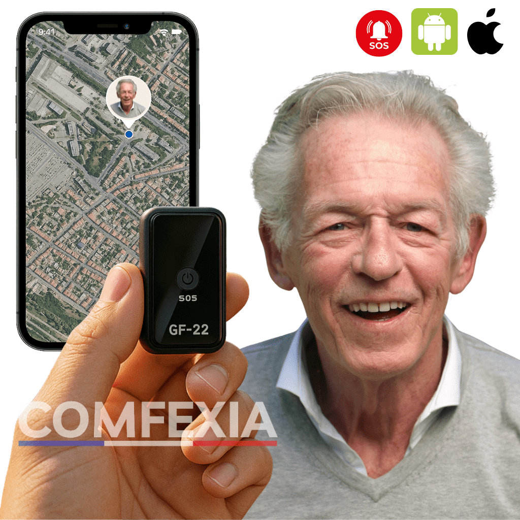 Comfexia™ – Traceur GPS Personnes Sans Abonnement, Assurez la Sécurité de Votre Proche
