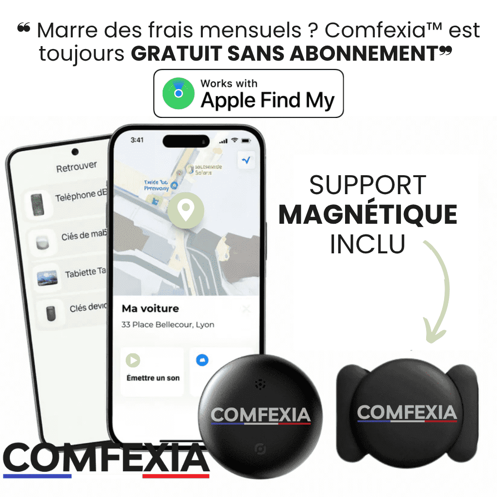 Comfexia™ – Traceur GPS Sans Abonnement, IOS My Find