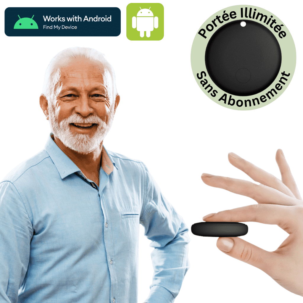 Comfexia™ – Traceur GPS Senior Sans Abonnement & Sans Carte SIM, Compatible Android & iOS
