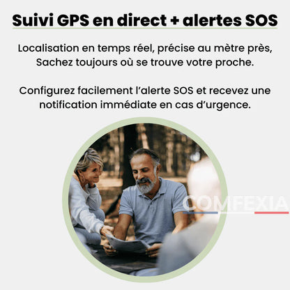 Comfexia™ – Traceur GPS Senior Sans Abonnement & Sans Carte SIM, Compatible Android & iOS