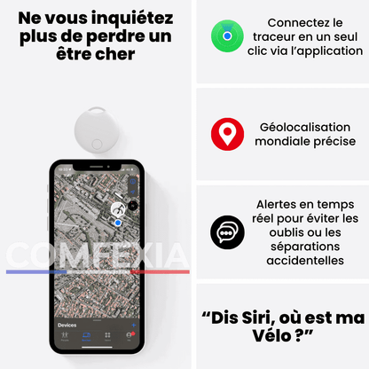 Comfexia™ – Traceur GPS Vélo Sans Abonnement Ultra-Précis, Compatible Android & iOS