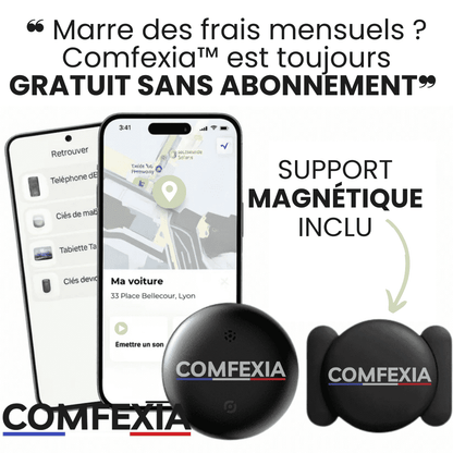 Comfexia™ – Traceur GPS Voiture Sans Abonnement – Android & iOS Find My