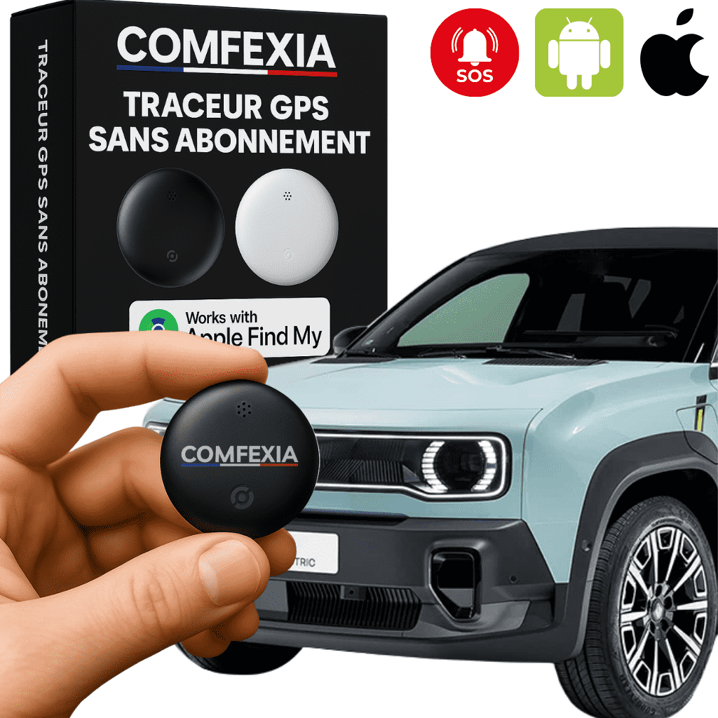 Comfexia™ – Traceur GPS Voiture Sans Abonnement – Android & iOS Find My