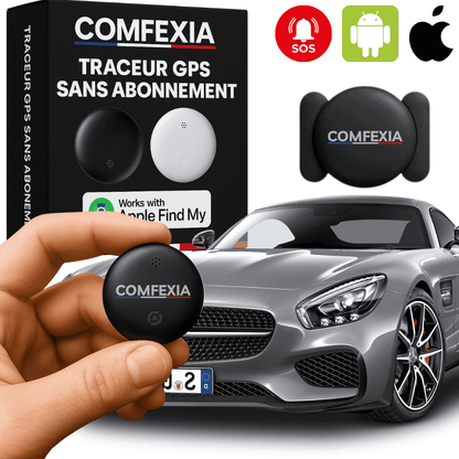 Comfexia™ – Traceur GPS Voiture Sans Abonnement – Android & iOS Find My