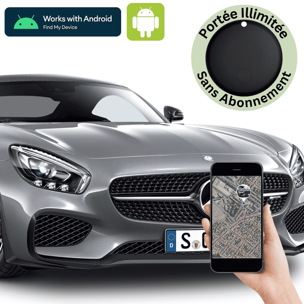 Comfexia™ – Traceur GPS Voiture Sans Abonnement & Sans Carte SIM, Compatible Android & iOS
