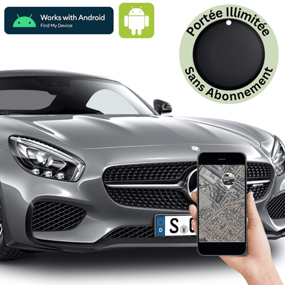 Comfexia™ – Traceur GPS Voiture Sans Abonnement & Sans Carte SIM, Compatible Android & iOS