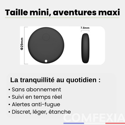 Comfexia™ – Traceur GPS Voiture Sans Abonnement & Sans Carte SIM, Compatible Android & iOS