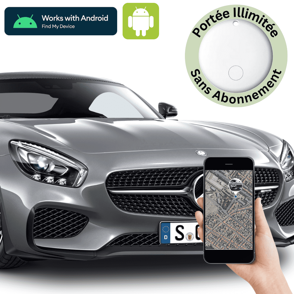 Comfexia™ – Traceur GPS Voiture Sans Abonnement & Sans Carte SIM, Compatible Android & iOS