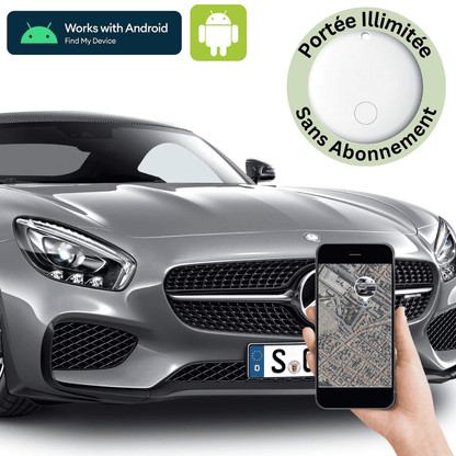 Comfexia™ – Traceur GPS Voiture Sans Abonnement & Sans Carte SIM, Compatible Android & iOS
