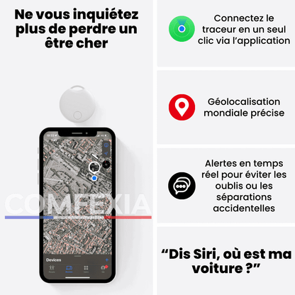 Comfexia™ – Traceur GPS voiture Sans Abonnement Ultra-Précis, Compatible Android & iOS