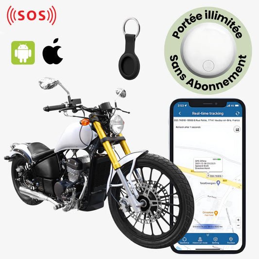 Motrix™ – Traceur GPS Moto Sans Abonnement Suivi Temps Réel Autonome