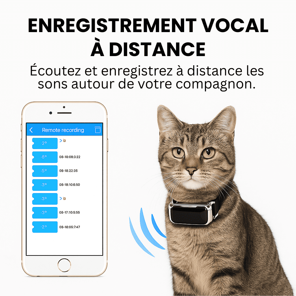 Petrovia™ – Collier GPS Sans Abonnement avec Portée Illimitée