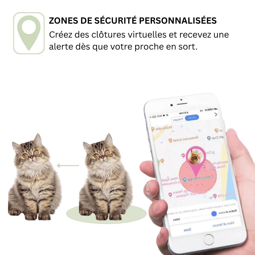 Petrovia™ – Collier GPS Sans Abonnement avec Portée Illimitée