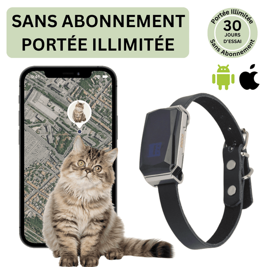 Petrovia™ – Collier GPS Sans Abonnement avec Portée Illimitée