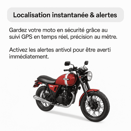 RideGuard™ – Traceur GPS Moto Sans Abonnement avec Suivi Ultra‑Précis