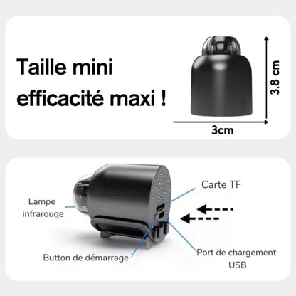 SpyGuard™ – Mini Caméra Espion HD avec Vision Nocturne et Détection de Mouvement