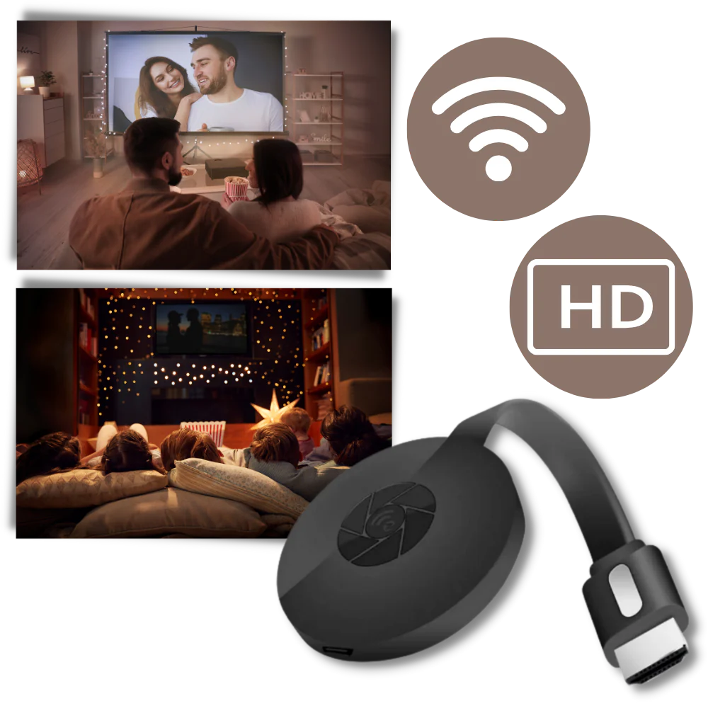 SteamCast™ – Clé Smart TV Stick Multimédia | Streaming 4K WiFi/HDMI