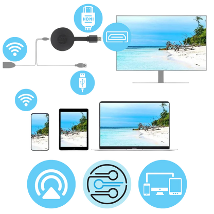 SteamCast™ – Clé Smart TV Stick Multimédia | Streaming 4K WiFi/HDMI