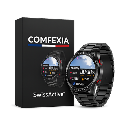 SwissActive™ – Montre Connectée Homme Suivi Santé & Résistance à l'Eau IP67