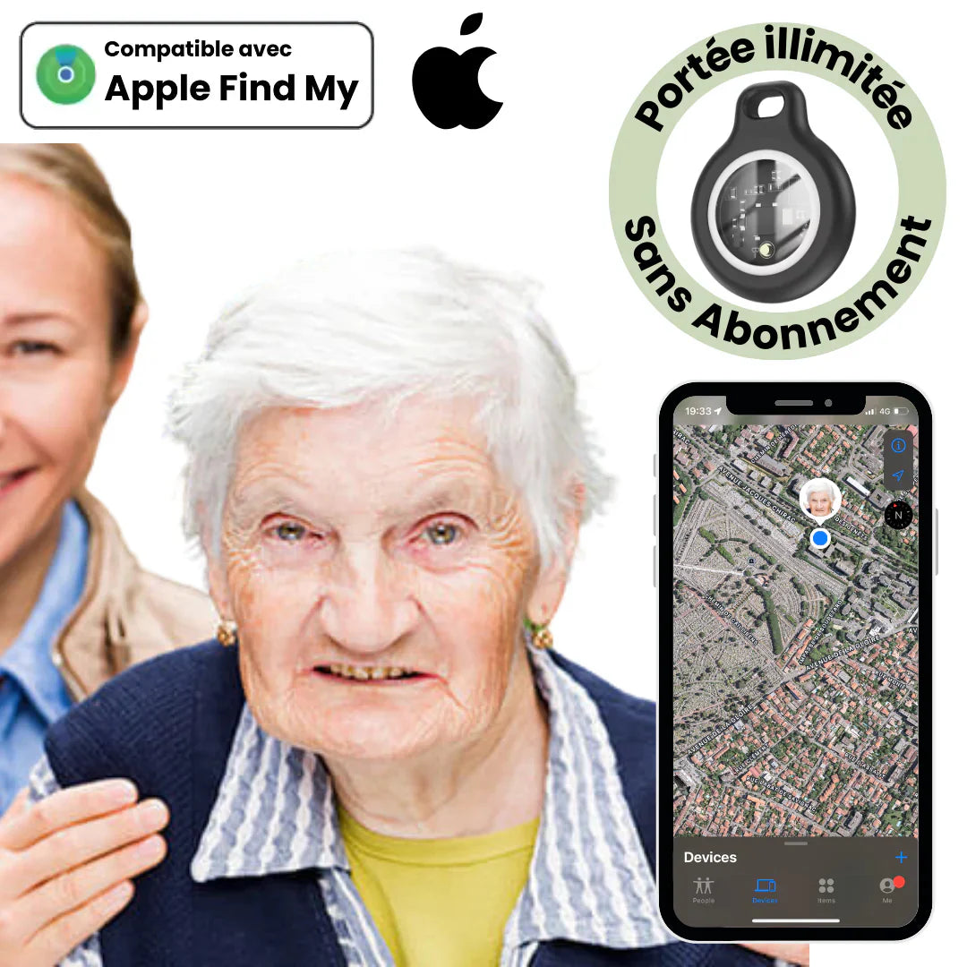 Trackio™ – Traceur GPS Senior – Suivi en Temps Réel Sans Abonnement