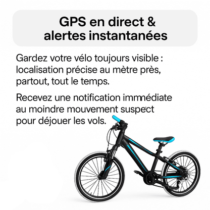 VeloTrak™ – Traceur GPS Vélo Sans Abonnement Ultra-Compact & Précis