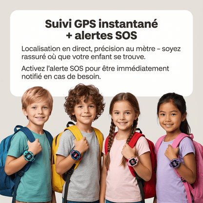 Comfexia™ – Montre GPS Pour Enfant avec Fonction d'Alertes